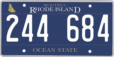 RI license plate 244684
