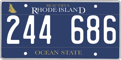 RI license plate 244686
