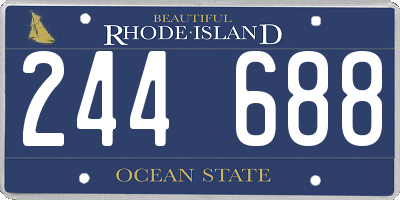 RI license plate 244688