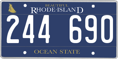 RI license plate 244690