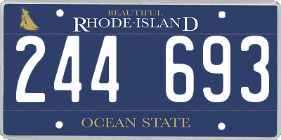 RI license plate 244693