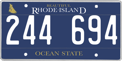 RI license plate 244694