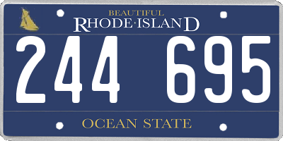 RI license plate 244695