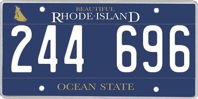 RI license plate 244696