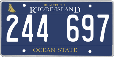 RI license plate 244697