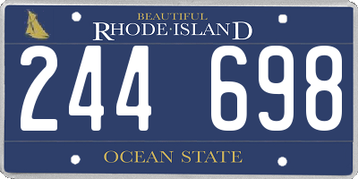 RI license plate 244698
