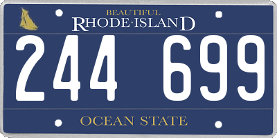 RI license plate 244699