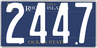 RI license plate 2447