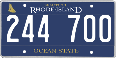 RI license plate 244700