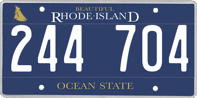 RI license plate 244704