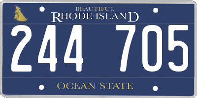 RI license plate 244705