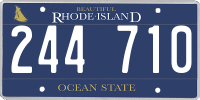 RI license plate 244710