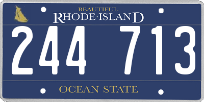 RI license plate 244713