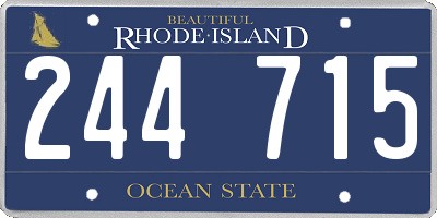 RI license plate 244715
