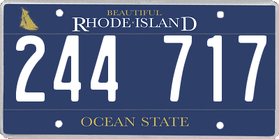 RI license plate 244717