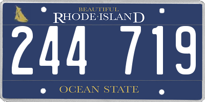 RI license plate 244719