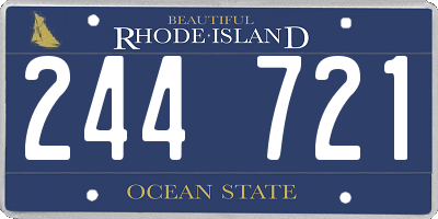 RI license plate 244721