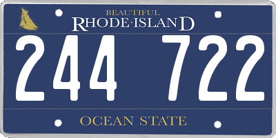RI license plate 244722