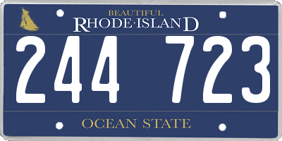 RI license plate 244723