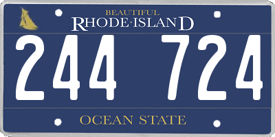 RI license plate 244724