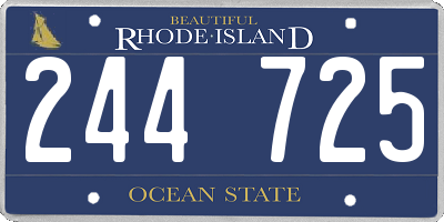 RI license plate 244725