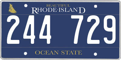 RI license plate 244729