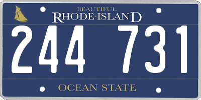 RI license plate 244731
