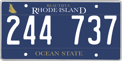 RI license plate 244737