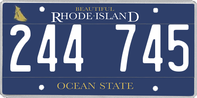 RI license plate 244745