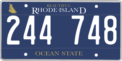 RI license plate 244748