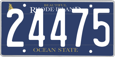 RI license plate 24475