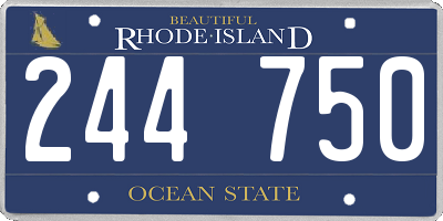 RI license plate 244750