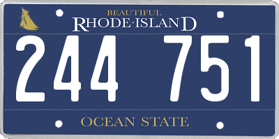 RI license plate 244751