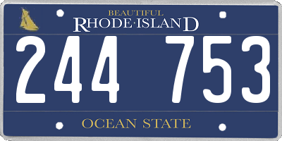 RI license plate 244753