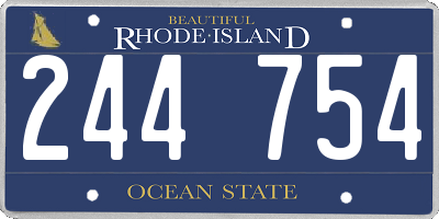 RI license plate 244754