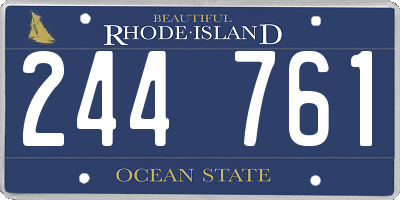 RI license plate 244761
