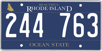 RI license plate 244763