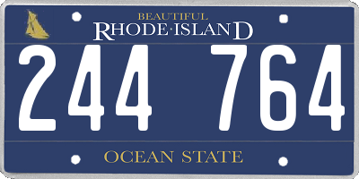 RI license plate 244764