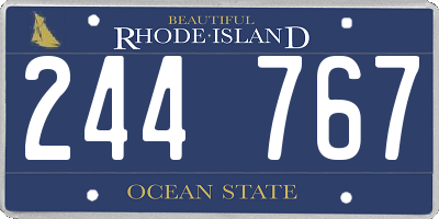 RI license plate 244767