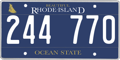 RI license plate 244770