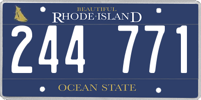 RI license plate 244771