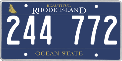 RI license plate 244772