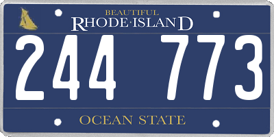 RI license plate 244773