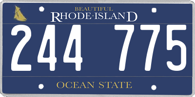 RI license plate 244775