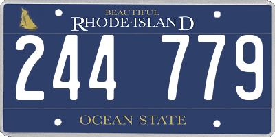 RI license plate 244779