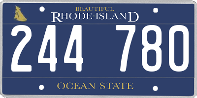 RI license plate 244780