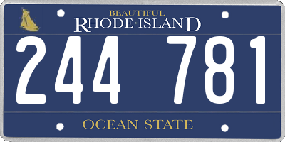 RI license plate 244781