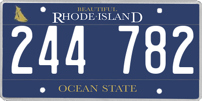 RI license plate 244782