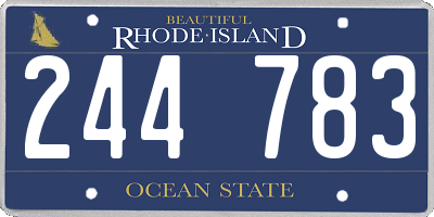 RI license plate 244783