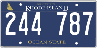 RI license plate 244787